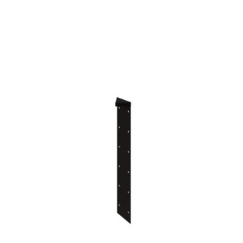 Oceľový kvetináč - Rohový diel 180° - 60 cm - RAL9005 matný (čierny)
