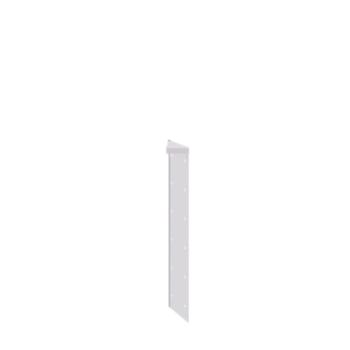 Oceľový kvetináč - Rohový diel 180° - 60 cm - RAL9010 matný (biela)