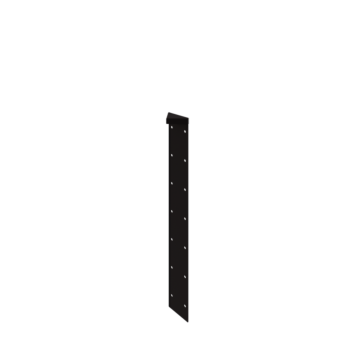 Oceľový kvetináč - Rohový diel 180° - 70 cm - RAL9005 matný (čierny)
