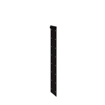 Oceľový kvetináč - Rohový diel 180° - 80 cm - RAL9005 matný (čierny)
