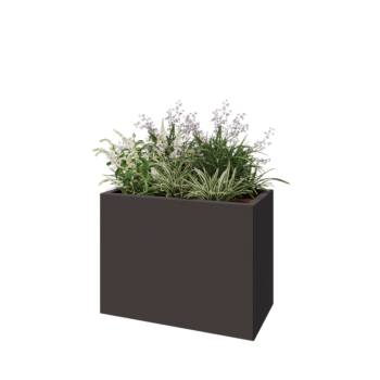 Oceľový kvetináč - Obdĺžnik - 80 x 40 x 60 cm - Iná farba RAL - Bez spodnej dosky