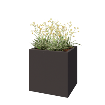 Oceľový kvetináč - Obdĺžnik - 60 x 50 x 60 cm - Iná farba RAL - Bez spodnej dosky