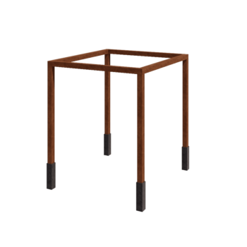 Cortenová pergola - Štvorec - 274 x 250 x 230 cm - s betónovou pätkou