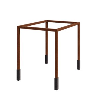 Cortenová pergola - Obdĺžnik - 324 x 250 x 230 cm - s betónovou pätkou