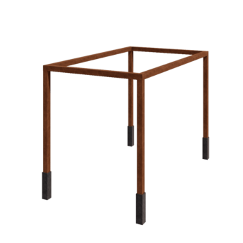 Cortenová pergola - Obdĺžnik - 424 x 250 x 230 cm - s betónovou pätkou
