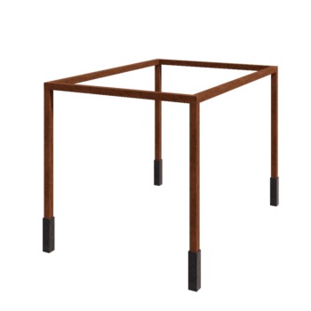 Cortenová pergola - Obdĺžnik - 424 x 300 x 230 cm - s betónovou pätkou