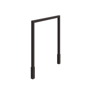 Oceľová pergola - Rovný - 250 x 230 cm - RAL7016 matný (antracitová sivá) - s betónovou pätkou