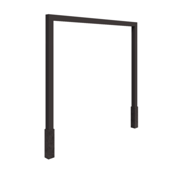 Oceľová pergola - Rovný - 300 x 230 cm - Iná farba RAL - s betónovou pätkou