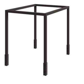 Oceľová pergola - Štvorec - 324 x 300 x 230 cm - Iná farba RAL - s betónovou pätkou