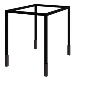 Oceľová pergola - Obdĺžnik - 324 x 250 x 230 cm - RAL9005 matný (čierny) - s betónovou pätkou