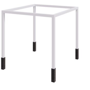 Oceľová pergola - Štvorec - 324 x 300 x 230 cm - RAL9010 matný (biela) - s betónovou pätkou