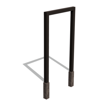 Oceľová pergola - Rovný - 150 x 230 cm - RAL9005 matný (čierny) - Bez betónovej pätky