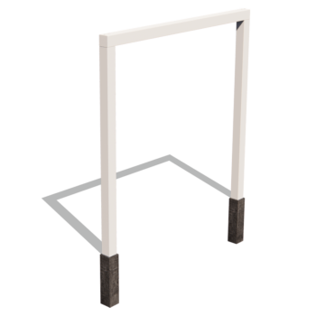 Oceľová pergola - Rovný - 250 x 230 cm - RAL9010 matný (biela) - s betónovou pätkou