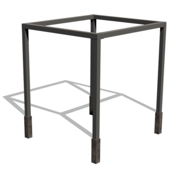 Práškom lakovaná oceľová pergola usporiadanie štvorcový 274 x 250 cm