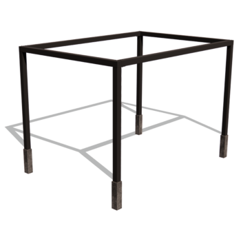 Oceľová pergola - Obdĺžnik - 424 x 300 x 230 cm - RAL9010 matný (biela) - Bez betónovej pätky
