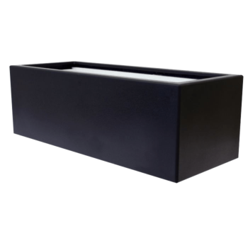 Kvetináč zo sklolaminátu - Obdĺžnik - 120 x 50 x 40 cm - RAL9005 matná (čierna) - S dnom