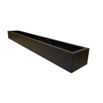 Kvetináč zo sklolaminátu - Obdĺžnik - 200 x 30 x 20 cm - RAL9005 matná (čierna) - S dnom