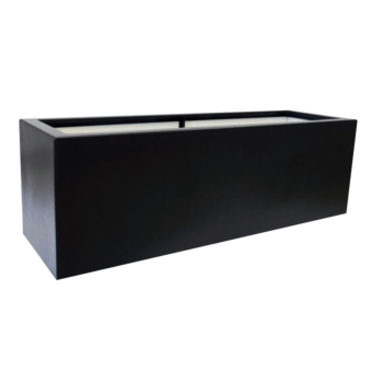 Kvetináč zo sklolaminátu - Obdĺžnik - 80 x 40 x 80 cm - RAL9005 matná (čierna) - S dnom