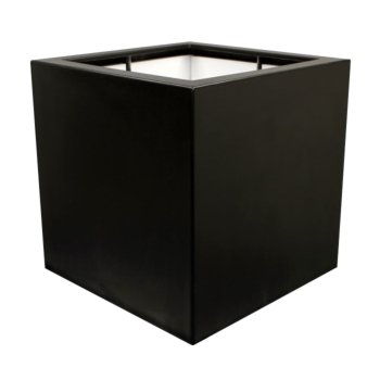 Kvetináč zo sklolaminátu - Štvorec - 120 x 120 x 120 cm - RAL9010 matná (biela) - S dnom