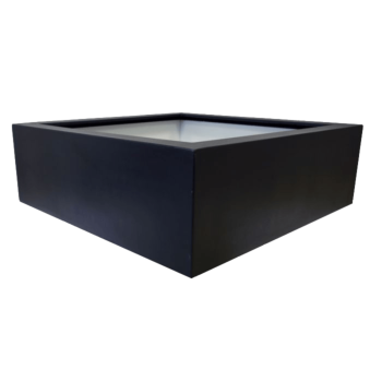 Kvetináč zo sklolaminátu - Štvorec - 120 x 120 x 40 cm - RAL9010 matná (biela) - S dnom