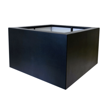 Kvetináč zo sklolaminátu - Štvorec - 140 x 140 x 80 cm - RAL9005 matná (čierna) - S dnom