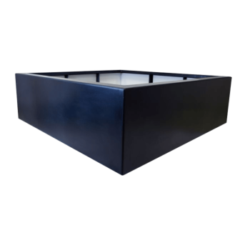 Kvetináč zo sklolaminátu - Štvorec - 160 x 160 x 60 cm - RAL9005 matná (čierna) - S dnom