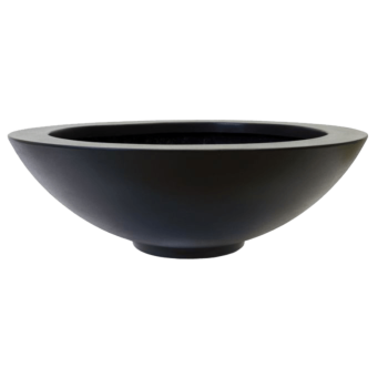 Kvetináč zo sklolaminátu - Misa - Ø 120 x 40 cm - RAL9010 matná (biela) - S dnom