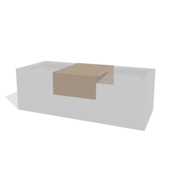 Práškovo lakovaný oceľový podnos pre kvetináč 40 x 51 x 20 cm