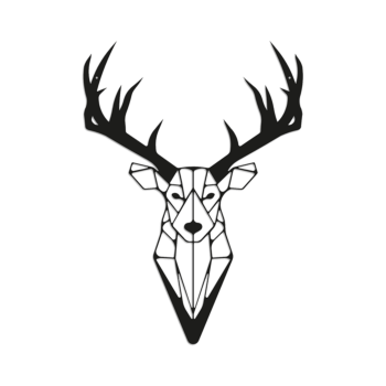 Oceľová nástenná dekorácia - Sob Large - 100 x 72,4 cm