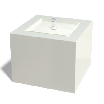 Hliníková záhradná fontána - Lyra - 50 x 50 x 40 cm - Iná farba RAL - S LED osvetlením