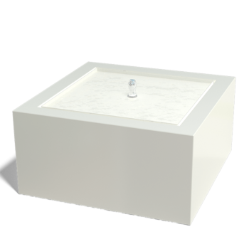 Hliníková záhradná fontána - Lyra - 80 x 80 x 40 cm - Iná farba RAL - S LED osvetlením