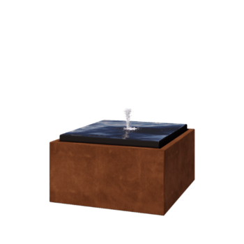 Cortenové záhradné fontány - Orin - 80 x 80 x 40 cm - S LED osvetlením