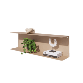 Oceľová polica na stenu - C-tvar - 100 x 20 x 28 cm - Sand look