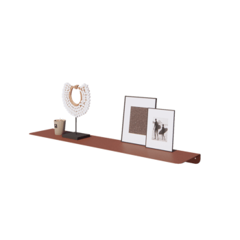 Oceľová polica na stenu - L-tvar - 100 x 20 x 5 cm - Corten look