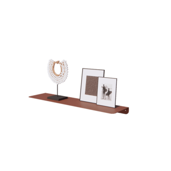 Oceľová polica na stenu - L-tvar - 80 x 20 x 5 cm - Corten look