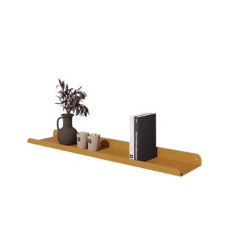Oceľová polica na stenu - U-tvar - 100 x 20 x 5 cm - Gold