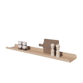 Oceľová polica na stenu - U-tvar - 120 x 20 x 5 cm - Sand look