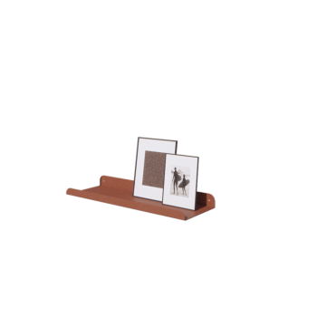 Oceľová polica na stenu - U-tvar - 60 x 20 x 5 cm - Corten look