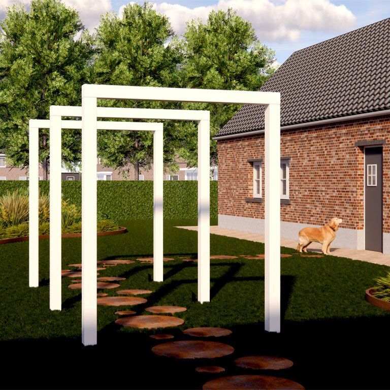 Práškom lakovaná oceľová pergola rovné 250 cm