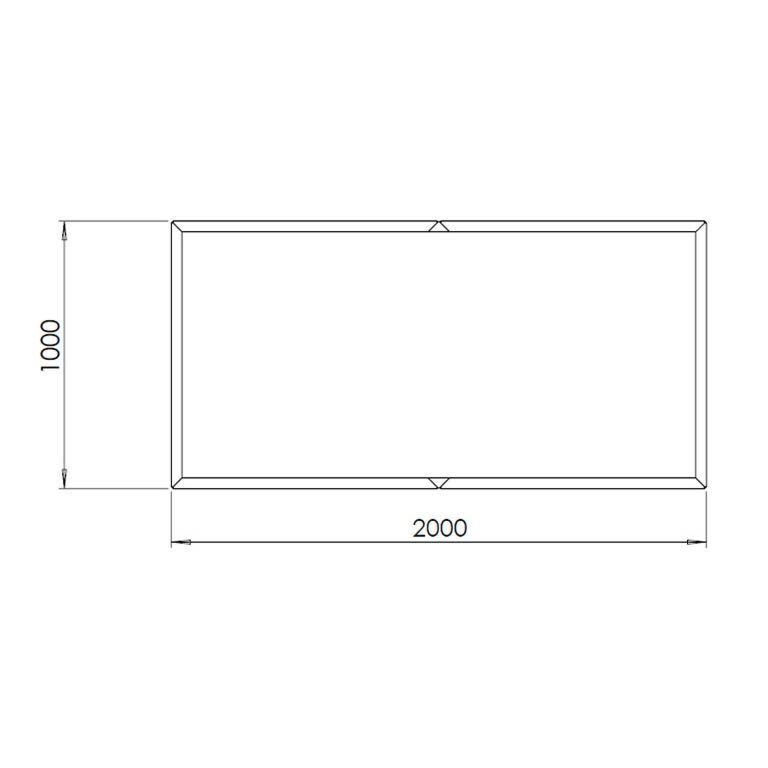 Práškom lakovaný oceľový kvetináč Texas xxl 200 x 100 cm