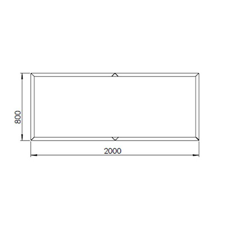 Práškom lakovaný oceľový kvetináč Texas xxl 200 x 80 cm