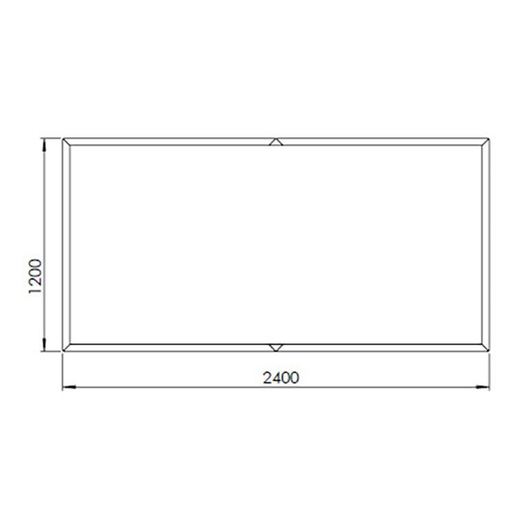Práškom lakovaný oceľový kvetináč Texas xxl 240 x 120 cm