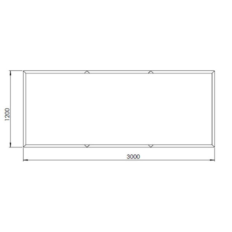 Kvetináč z cortenovej ocele Texas xxl 300 x 120 cm