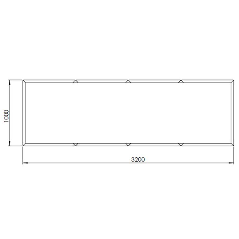 Kvetináč z cortenovej ocele Texas xxl 320 x 100 cm