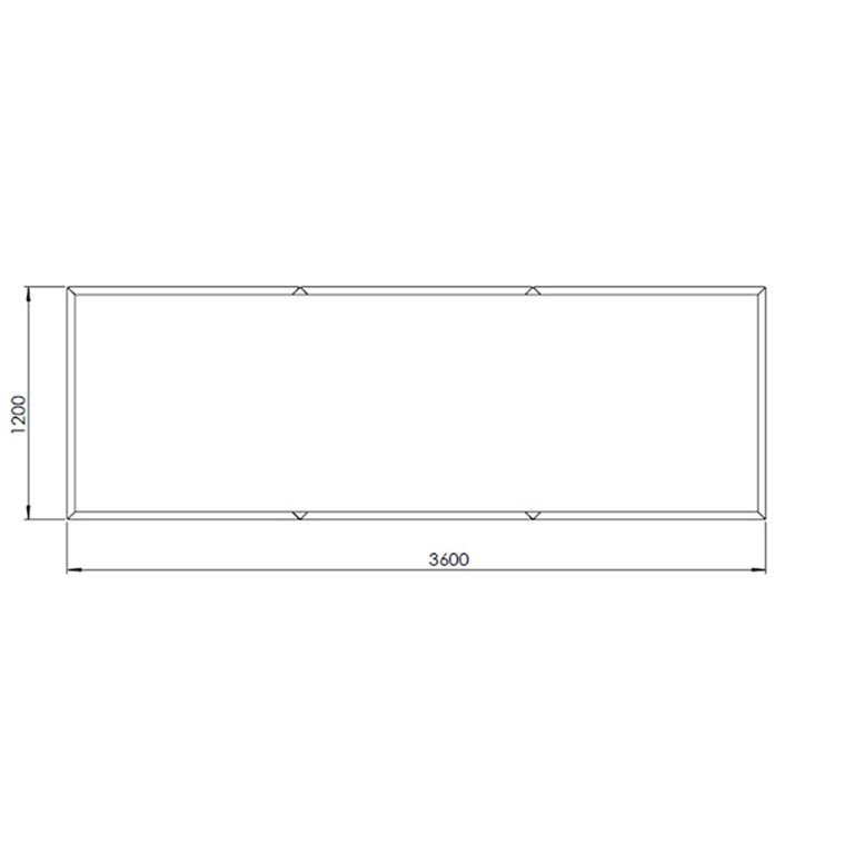 Kvetináč z cortenovej ocele Texas xxl 360 x 120 cm