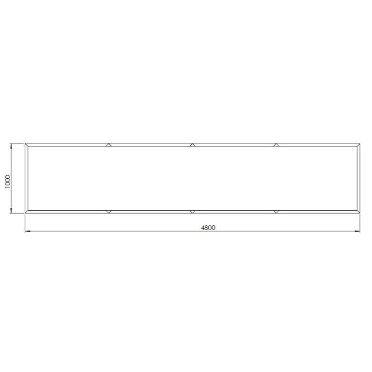 Práškom lakovaný oceľový kvetináč Texas xxl 480 x 100 cm