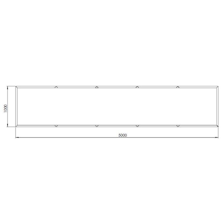 Kvetináč z cortenovej ocele Texas xxl 500 x 100 cm