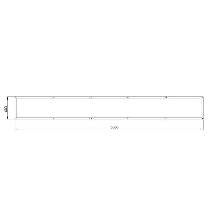 Kvetináč z cortenovej ocele Texas xxl 500 x 60 cm