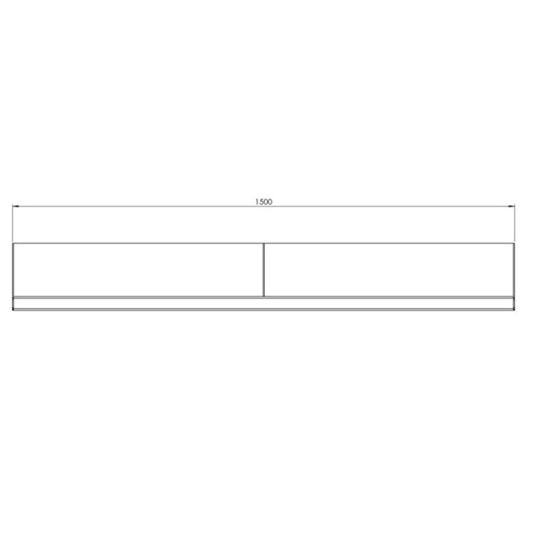 Práškom lakovaná oceľová oporná stena rovné 150 cm (výška 50 cm)