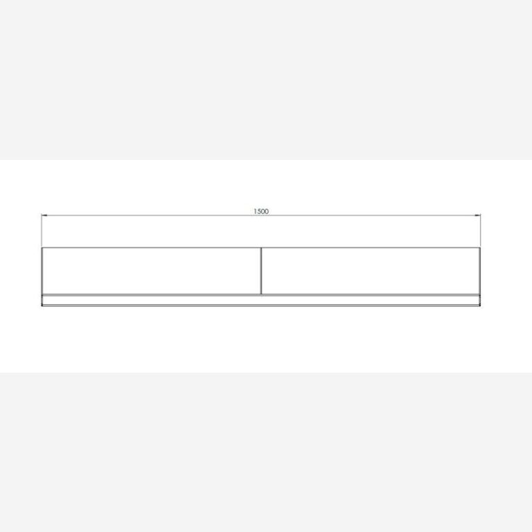Práškom lakovaná oceľová oporná stena rovné 150 cm (výška 60 cm)